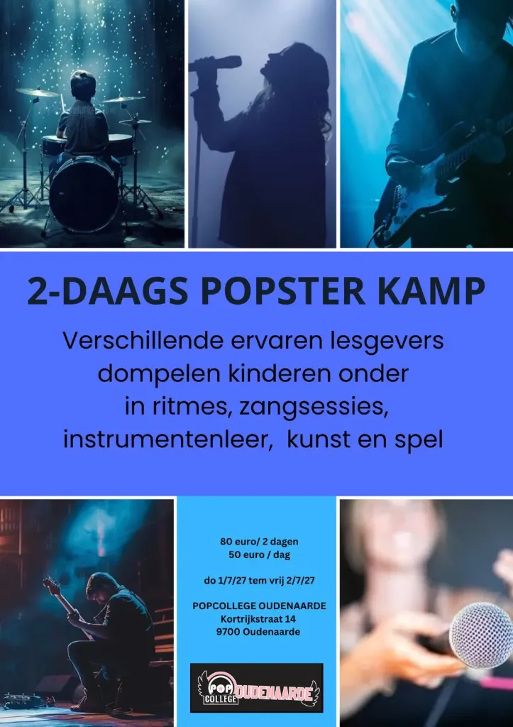 2-DAAGS POPSTER KAMP (1 JULI & 2 JULI)