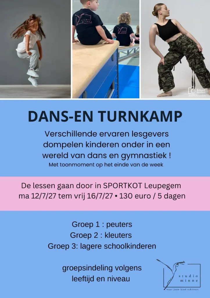 DANS- EN TURNKAMP LEUPEGEM (12 JULI - 16 JULI) (€35 / dag)