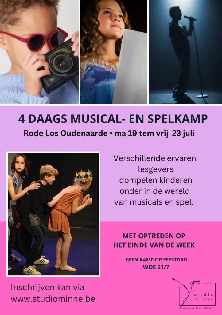 4-DAAGS MUSICAL- & SPELKAMP OUDENAARDE (19 JULI - 23 JULI) (€35 / dag)