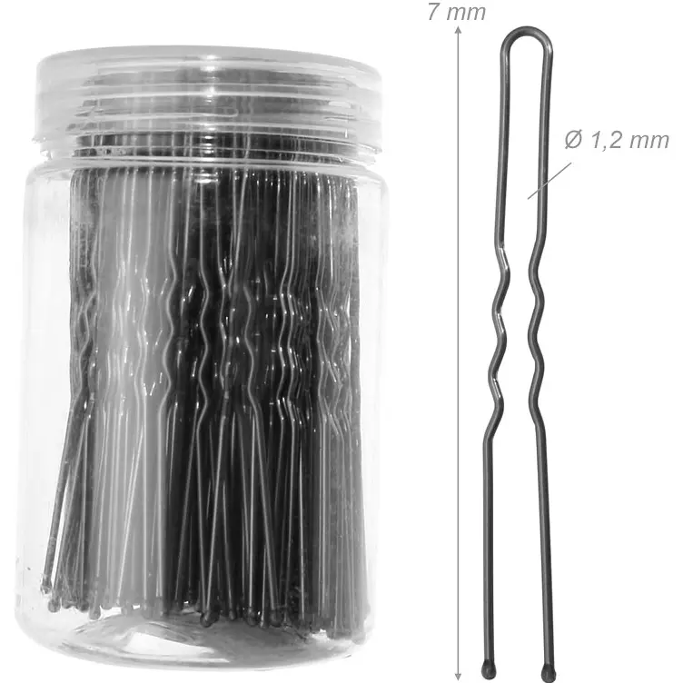 ZWARTE U-VORMIGE GOLF HAARSPELD (160ST) (5cm)