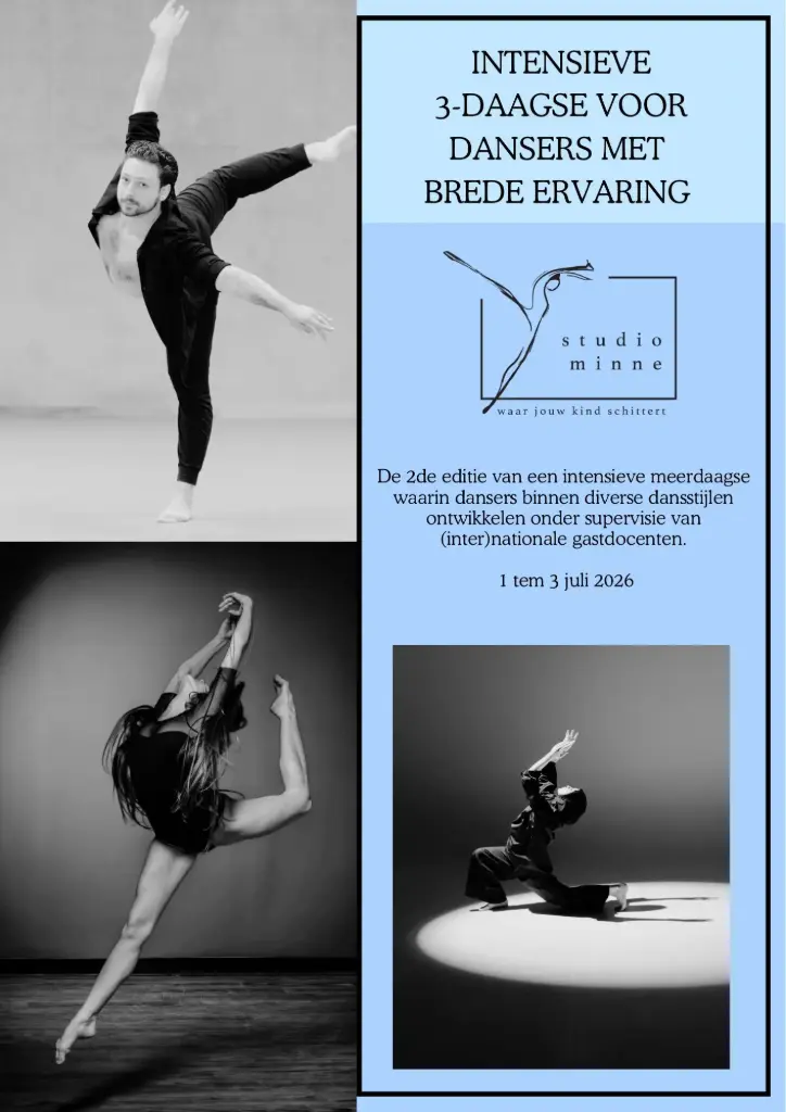 INTENSIEVE 3-DAAGSE VOOR DANSERS MET BREDE ERVARING (1-3 JULI)